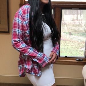 Red and Blue Striped Flannel